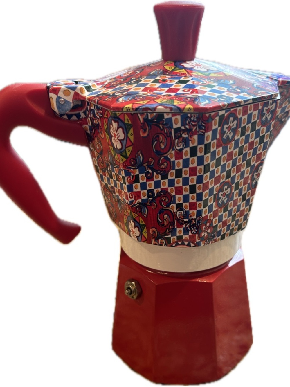 Bialetti x Dolce & Gabbana Moka 6-cup Stovetop Coffee Maker, Red Patterned - Picture 2 of 11
